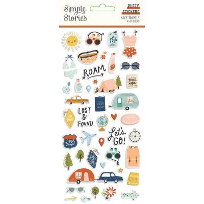 Simple Stories Safe Travels - Puffy Stickers